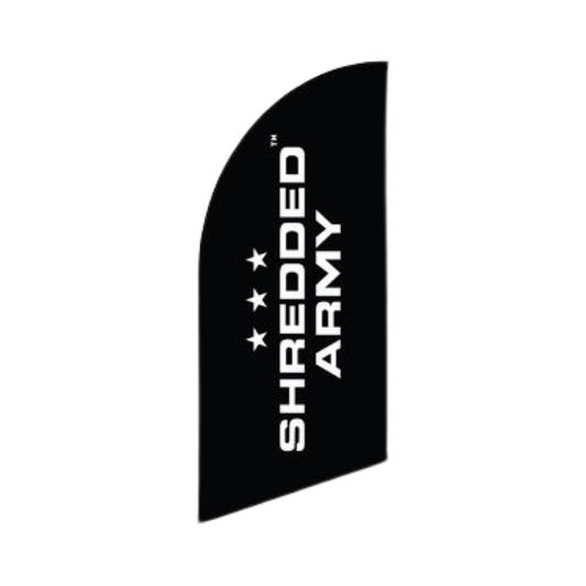 Shredded Army Black 6ft Flag (No Base) - Premium  from Shredded Army Shop - Just $39.99! Shop now at Shredded Army Shop
