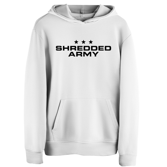 SA WHITE Hoodie - Premium  from Shredded Army Shop - Just $29.99! Shop now at Shredded Army Shop