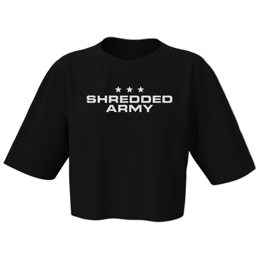 SA BLACK Women's Crop Top Shirt - Premium  from Shredded Army Shop - Just $21.99! Shop now at Shredded Army Shop
